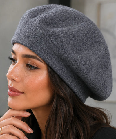 Comprar boina feminina francesa de lã com cashmere elegante para looks de inverno e meia estação barata em promoção ANELLIMN