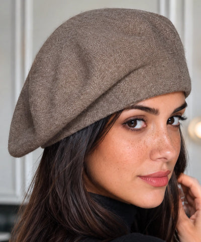 Comprar boina feminina francesa de lã com cashmere elegante para looks de inverno e meia estação barata em promoção ANELLIMN