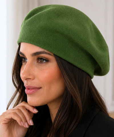Comprar boina feminina francesa de lã com cashmere elegante para looks de inverno e meia estação barata em promoção ANELLIMN