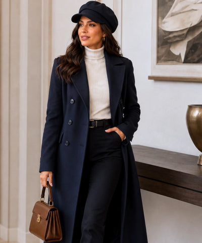 Boina Feminina Francesa em Lã com Aba Vintage Elegante | Oslo