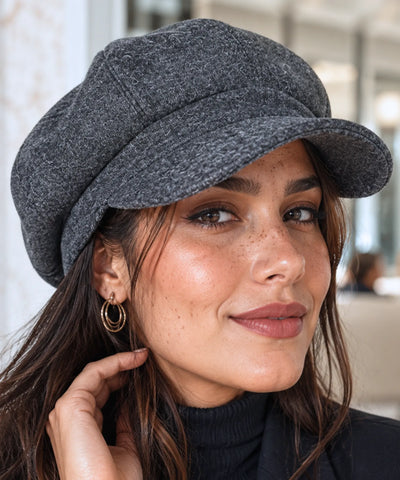 Boina Feminina Francesa em Lã com Aba Vintage Elegante | Oslo