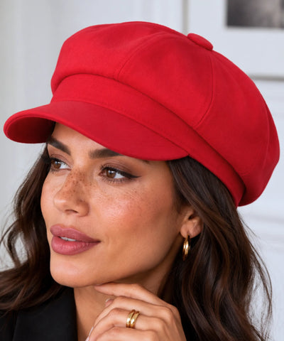 Boina Feminina Francesa em Lã com Aba Vintage Elegante | Oslo