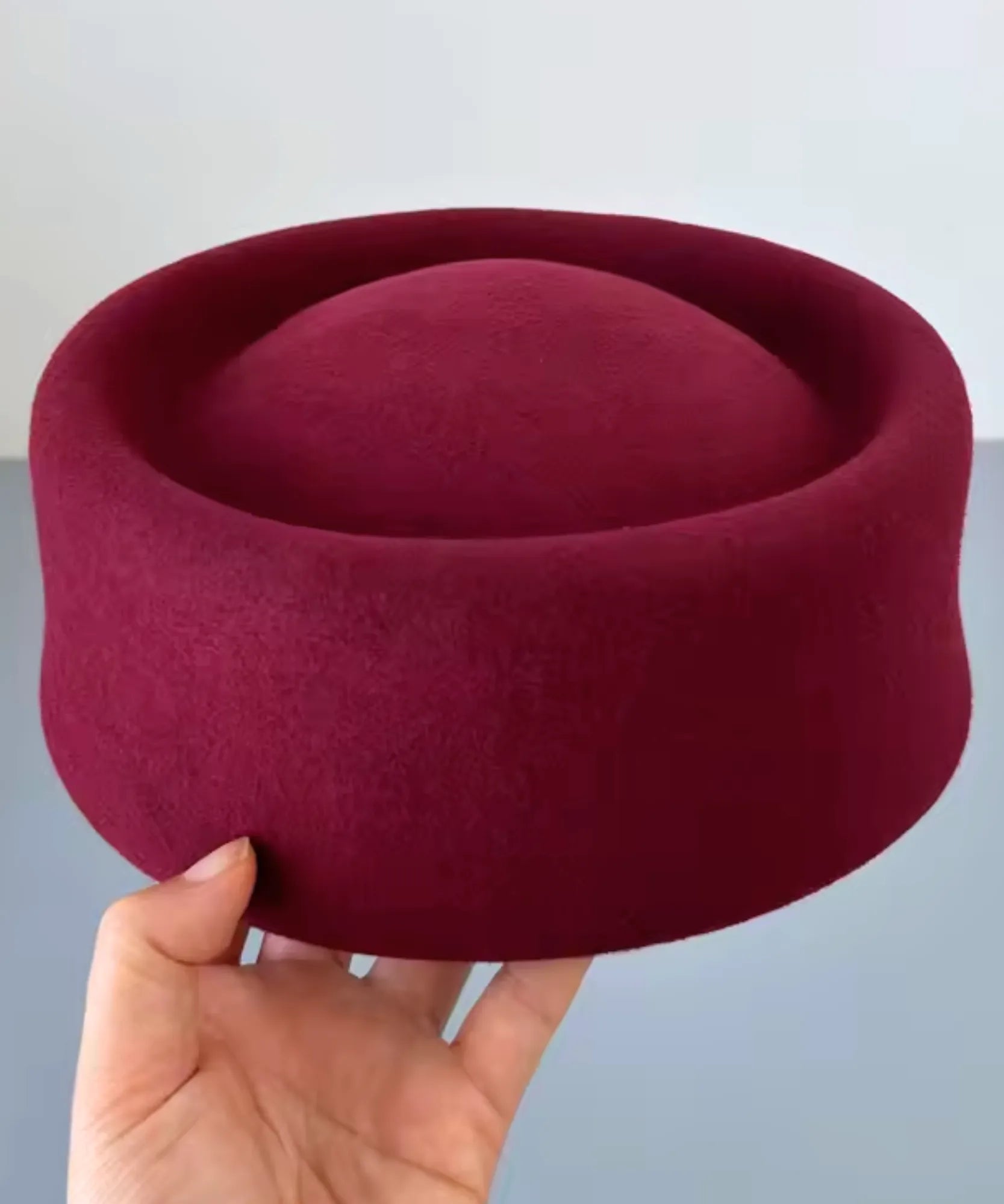 Comprar boina feminina italiana estilo aeromoça 100% lã forro cetim elegante inverno barata em promoção Anellimn