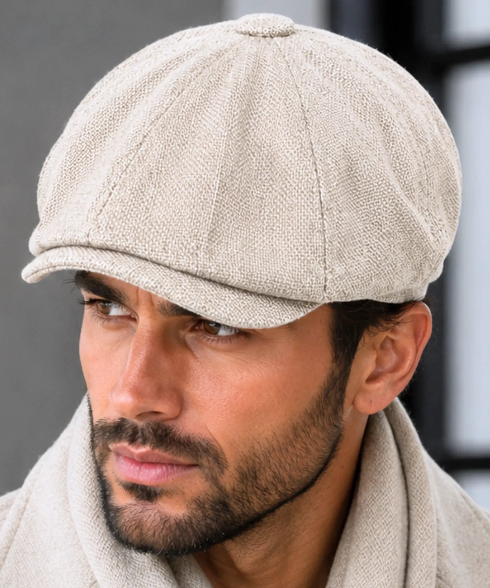 Comprar boina masculina tweed estilo inglês peaky blinders newsboy copa estruturada 8 painéis outono inverno barata em promoção Anellimn