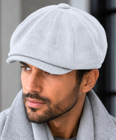 Comprar boina masculina tweed estilo inglês peaky blinders newsboy copa estruturada 8 painéis outono inverno barata em promoção Anellimn