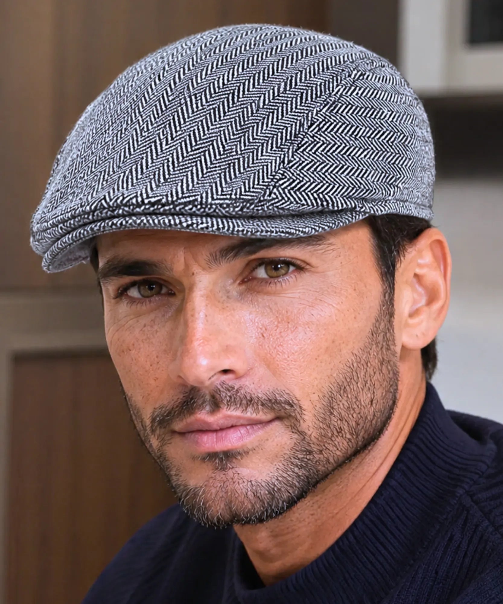 Comprar boina masculina tweed estilo inglês peaky blinders newsboy copa estruturada 8 painéis outono inverno barata em promoção Anellimn