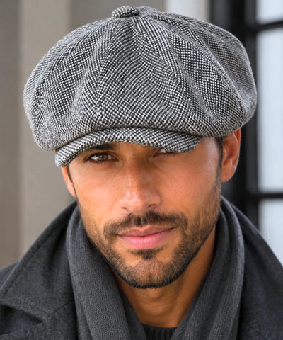 Comprar boina masculina tweed estilo inglês peaky blinders newsboy copa estruturada 8 painéis outono inverno barata em promoção Anellimn