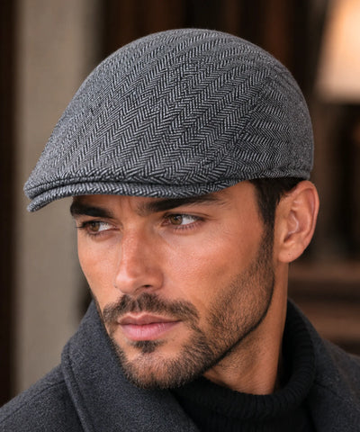 Comprar boina masculina tweed estilo inglês peaky blinders newsboy copa estruturada 8 painéis outono inverno barata em promoção Anellimn