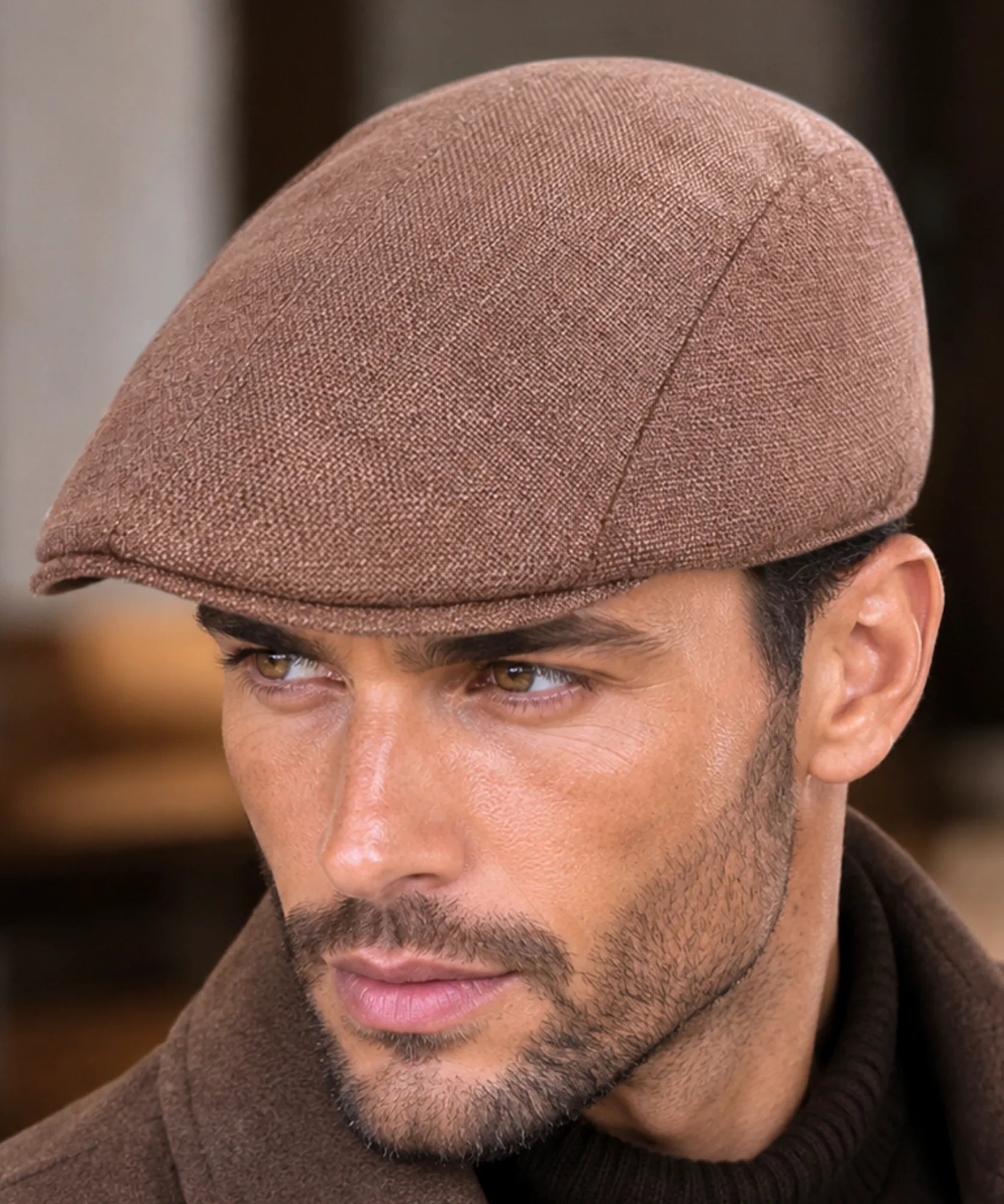 Comprar boina masculina tweed estilo inglês peaky blinders newsboy copa estruturada 8 painéis outono inverno barata em promoção Anellimn