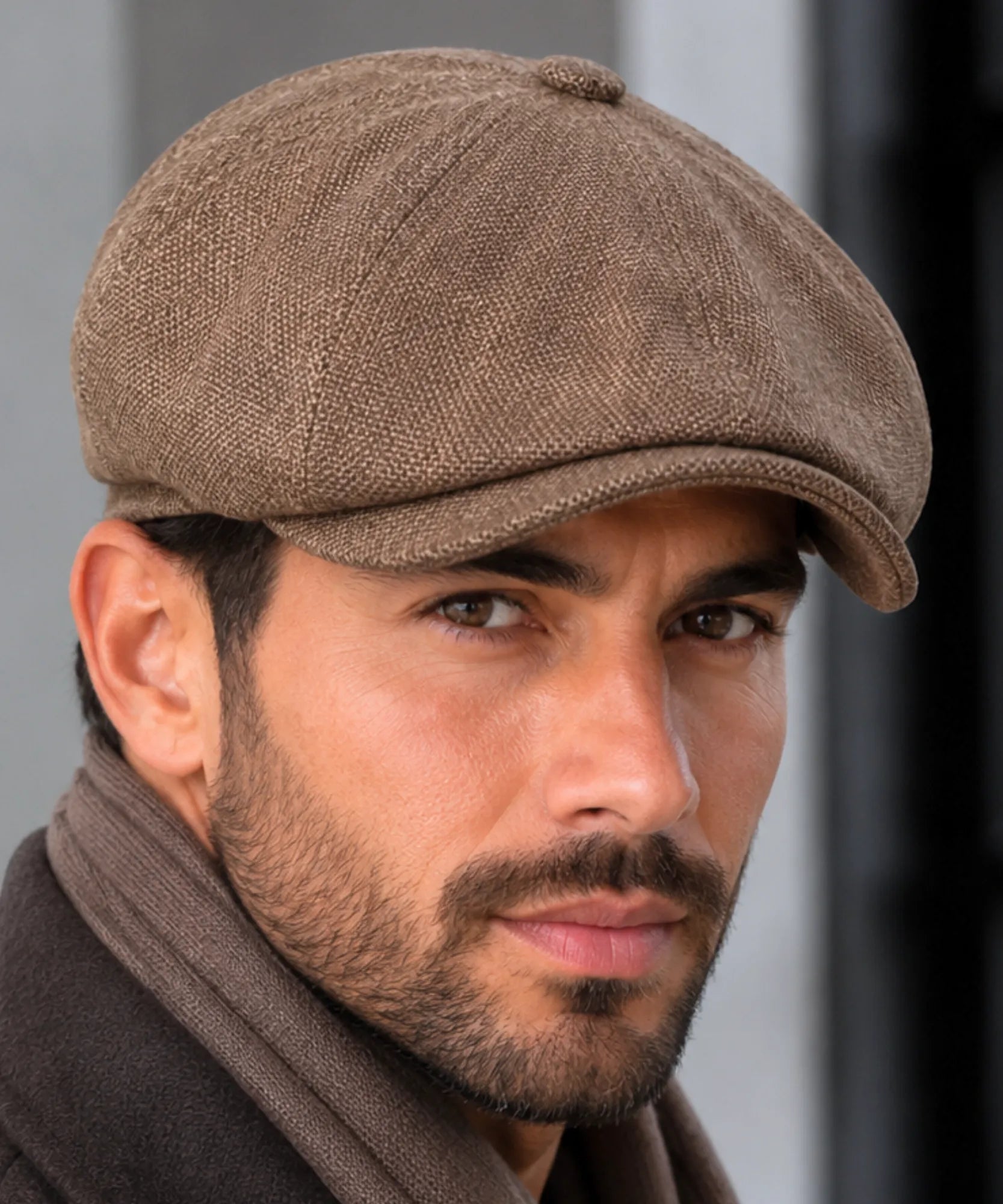 Comprar boina masculina tweed estilo inglês peaky blinders newsboy copa estruturada 8 painéis outono inverno barata em promoção Anellimn