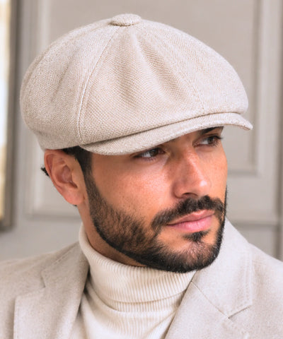 Comprar boina masculina tweed estilo inglês peaky blinders newsboy copa estruturada 8 painéis outono inverno barata em promoção Anellimn