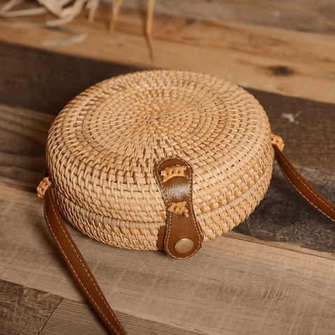 Anellimn comprar bolsa de palha redondo barato preço da bolsa de palha bolsa de madeira