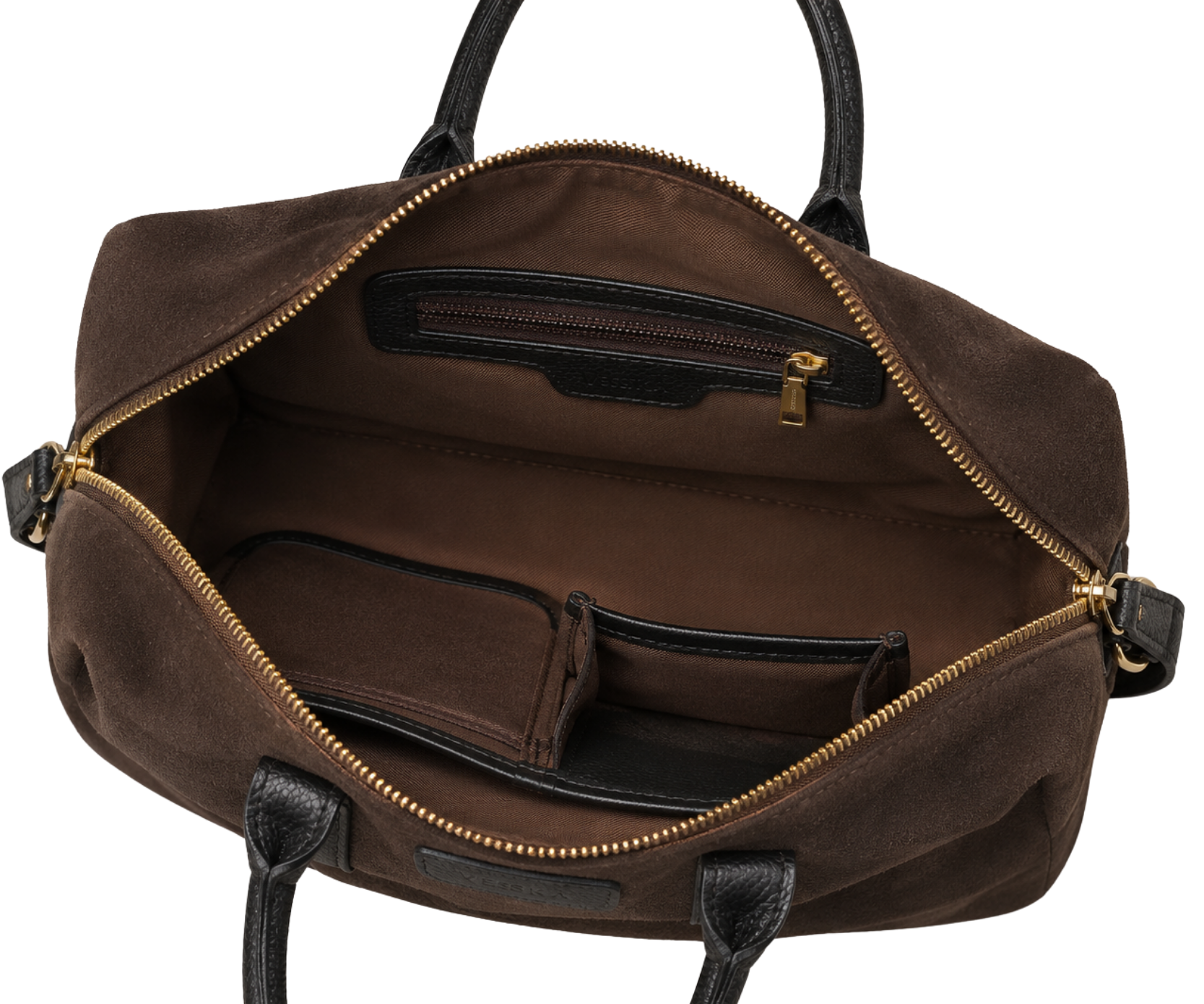 Comprar Bolsa Feminina Grande Camurça Zíper Dourado Espaçosa barato e em promoção ANELLIMN