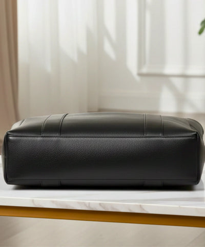 Comprar bolsa feminina grande couro sintético tote preta espaçosa para trabalho faculdade e notebook barato ANELLIMN