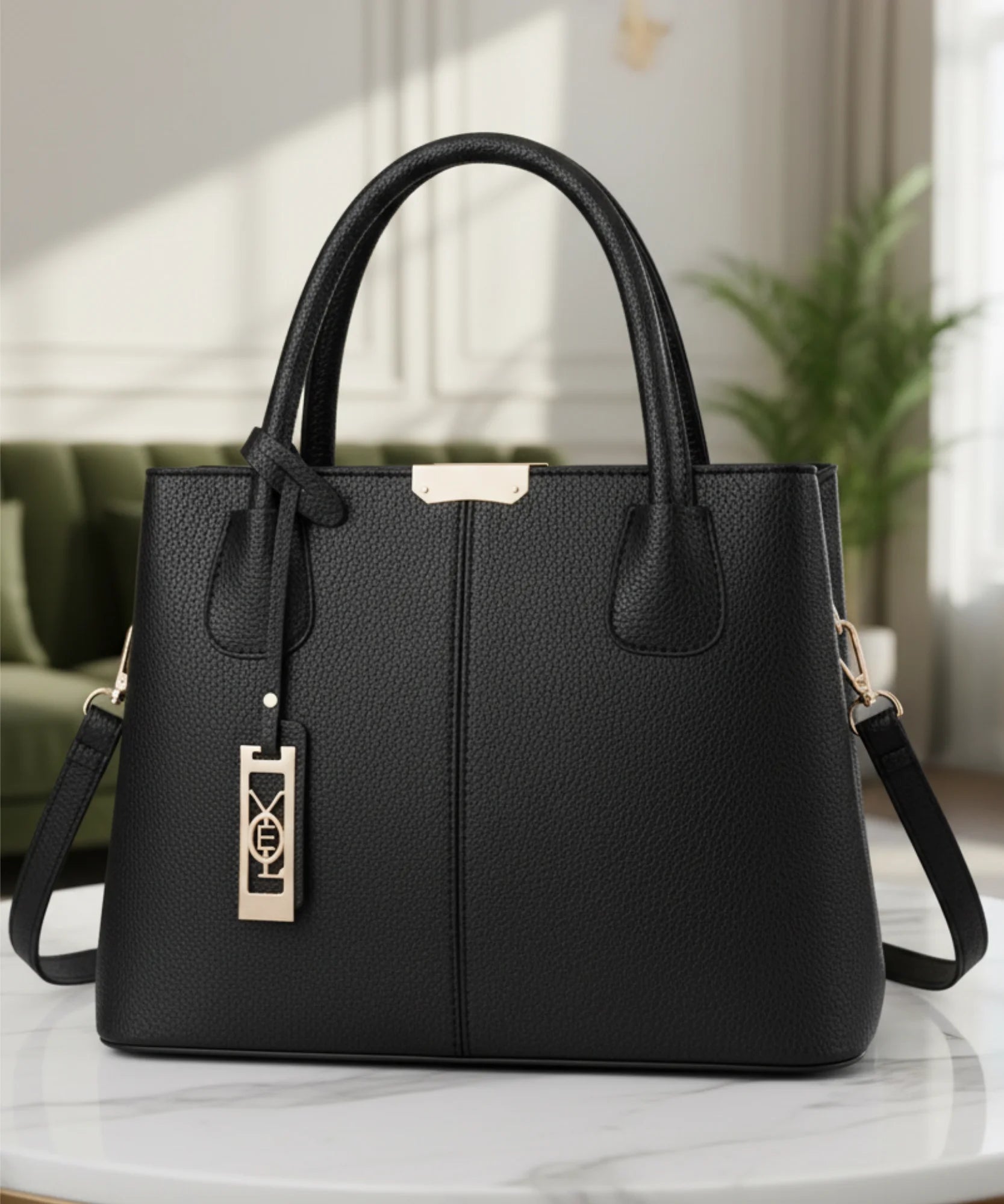 Comprar bolsa feminina grande couro sintético transversal tiracolo executiva compartimentos trabalho barata em promoção