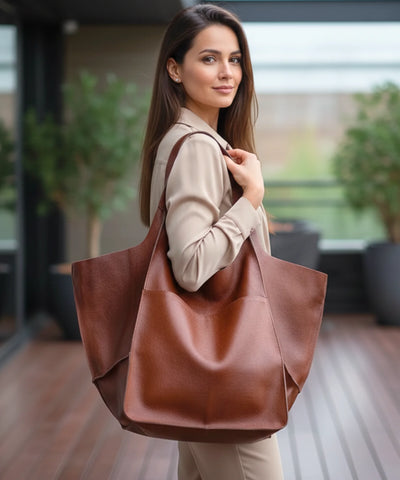  Comprar bolsa feminina grande tote couro alça larga espaçosa notebook trabalho viagem casual barato em promoção