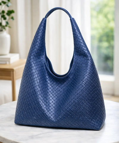 Comprar bolsa feminina média textura trançada hobo com alça ombro espaçosa barato ou em promoção