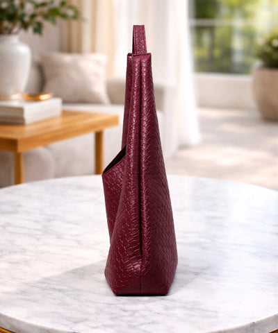 Comprar bolsa feminina média textura trançada hobo com alça ombro espaçosa barato ou em promoção