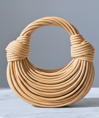 Comprar bolsa feminina transversal tiracolo com design fios torcidos metalizados estruturados barato ANELLIMN