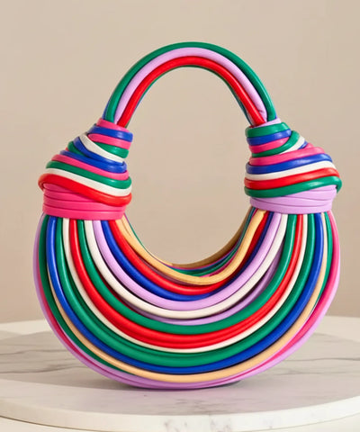 Comprar bolsa feminina transversal tiracolo com design fios torcidos metalizados estruturados barato ANELLIMN