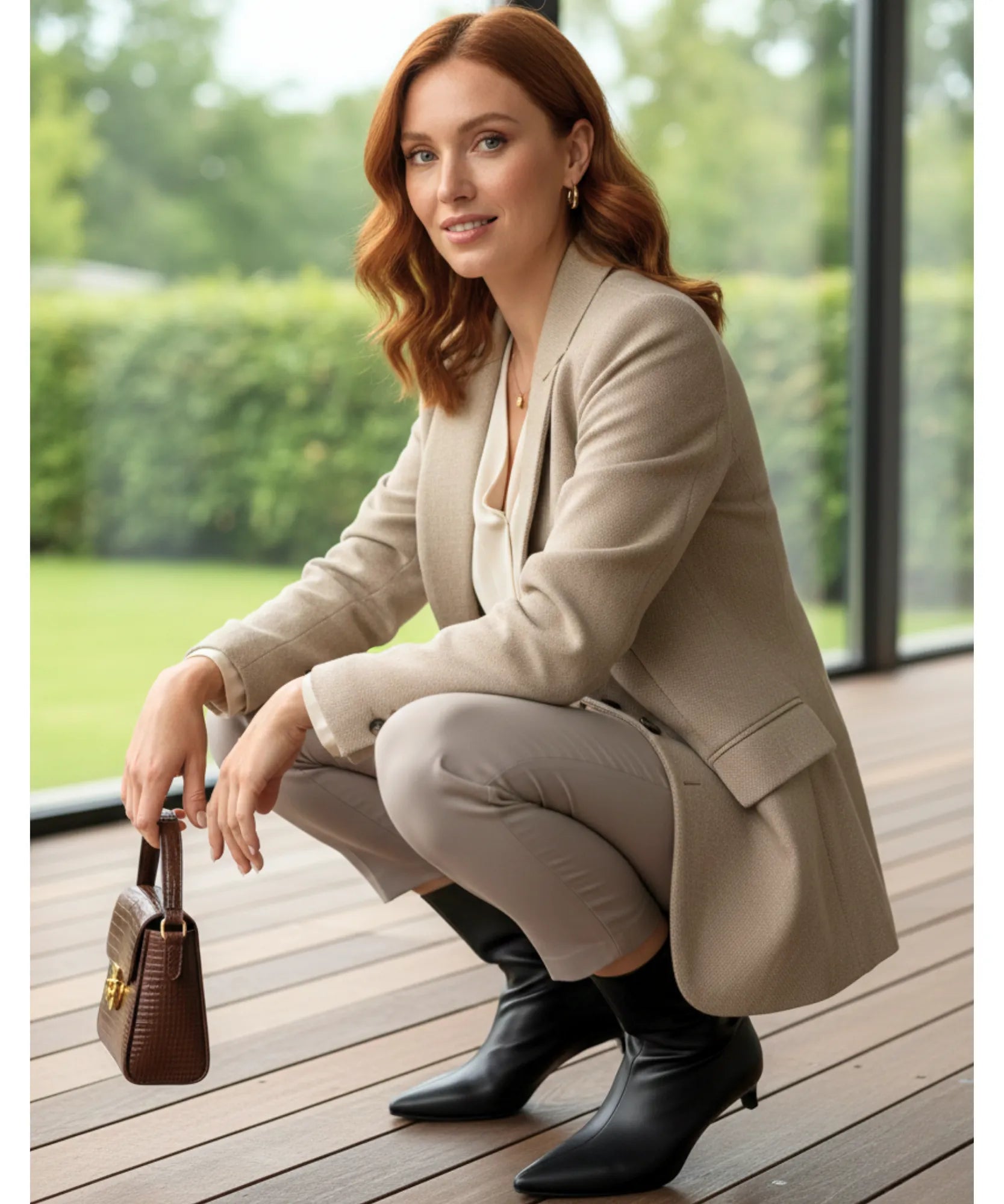 Comprar bota bico fino feminina cano médio couro sintético salto baixo elegante promoção VIZZANO