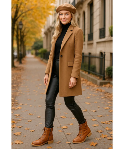 Bota Cano Médio Feminina Vintage Coturno | Leslo