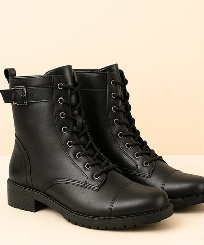 Bota Cano Médio Feminina Vintage Coturno | Leslo