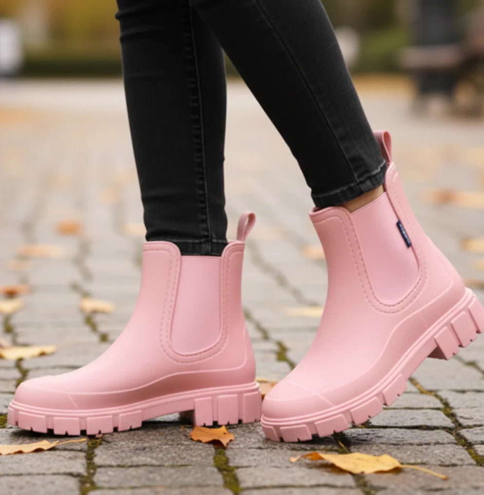  Comprar bota chelsea feminina impermeável cano curto solado tratorado confortável casual trabalho barato promoção