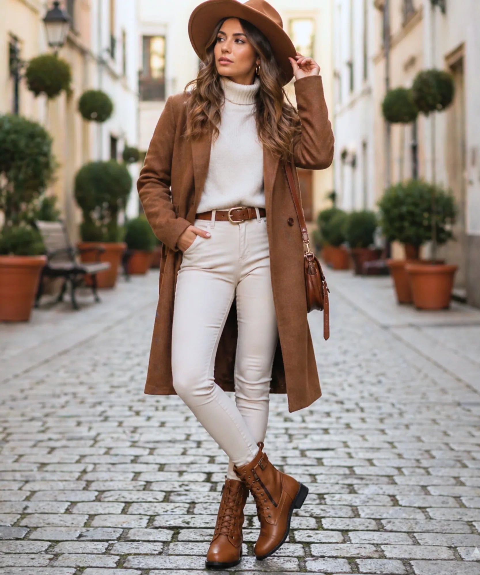 Comprar bota coturno feminina couro ecológico cano médio zíper lateral salto bloco solado antiderrapante AREZZO