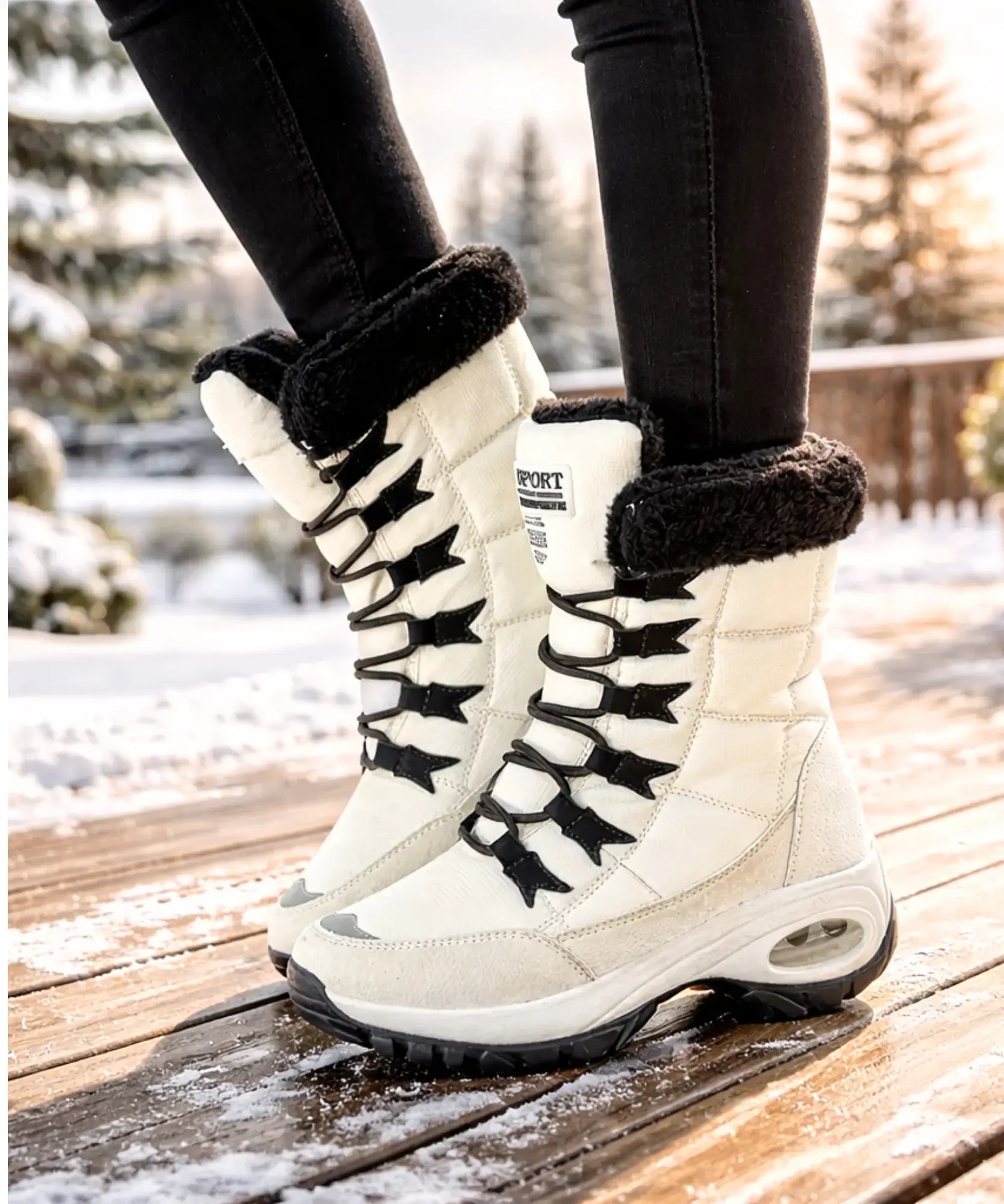 Comprar bota feminina inverno impermeável forro peluciado antiderrapante neve barato promoção frete grátis