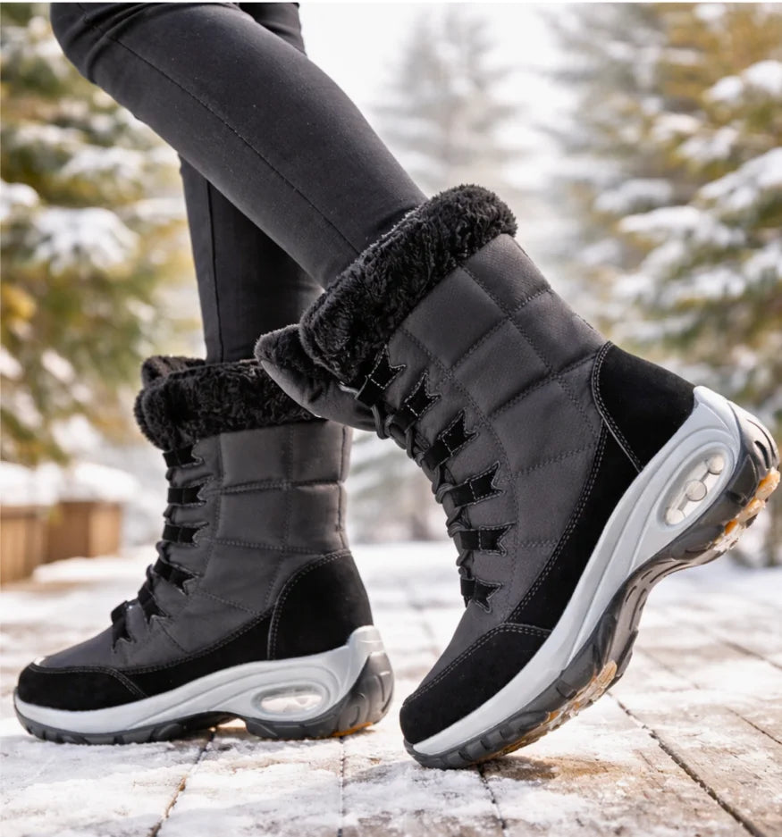 Comprar bota feminina inverno impermeável forro peluciado antiderrapante neve barato promoção frete grátis