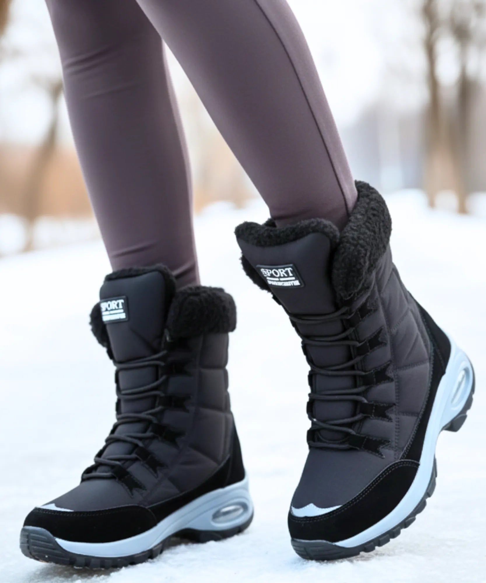 Comprar bota feminina inverno impermeável forro peluciado antiderrapante neve barato promoção frete grátis