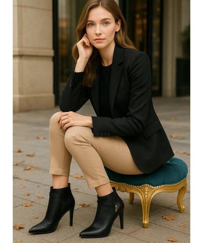 Bota Feminina Salto Fino Bico Fino Elegante | Siris