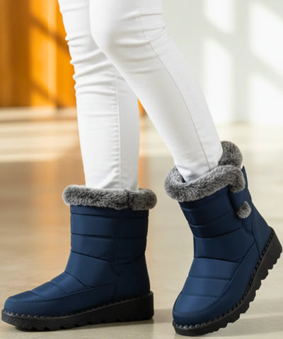Comprar bota feminina térmica forrada impermeável com pelúcia interna e solado antiderrapante para inverno, chuva e conforto no frio ANELLIMN