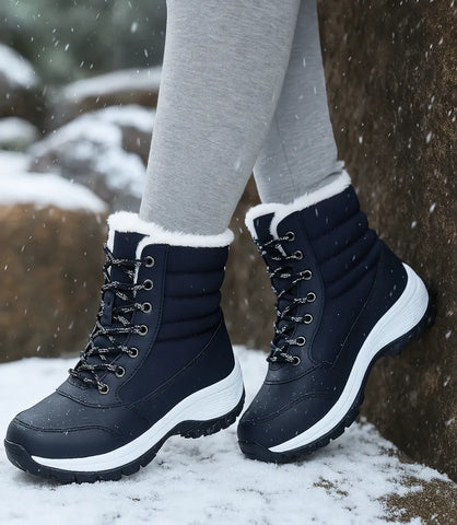 Comprar Bota Impermeável Feminina azul Térmica Forrada Antiderrapante para o inverno e neve barato DAFITI
