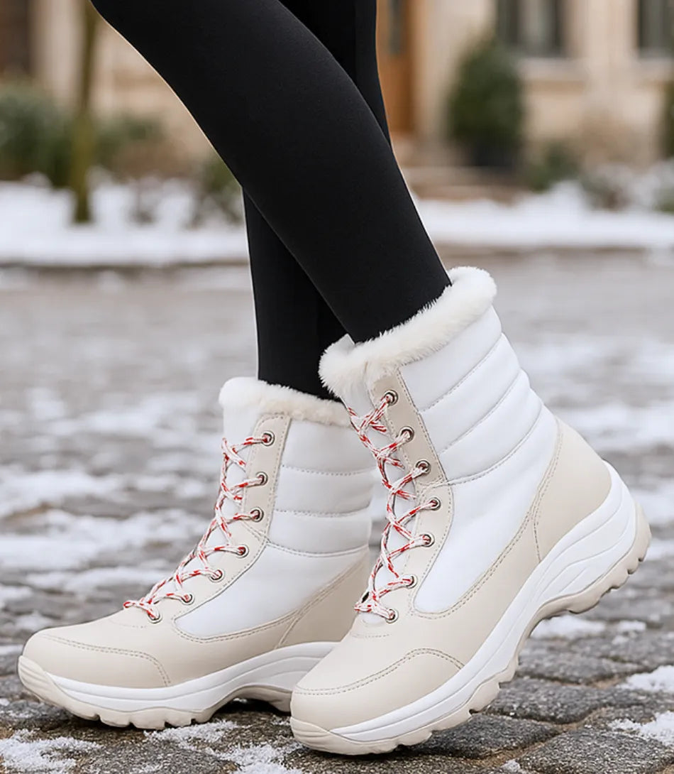 Comprar Bota Impermeável Feminina branca Térmica Forrada Antiderrapante para o inverno e neve barato DAFITI
