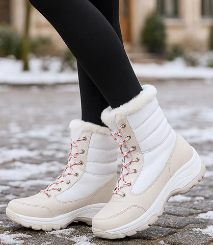 Comprar Bota Impermeável Feminina branca Térmica Forrada Antiderrapante para o inverno e neve barato DAFITI
