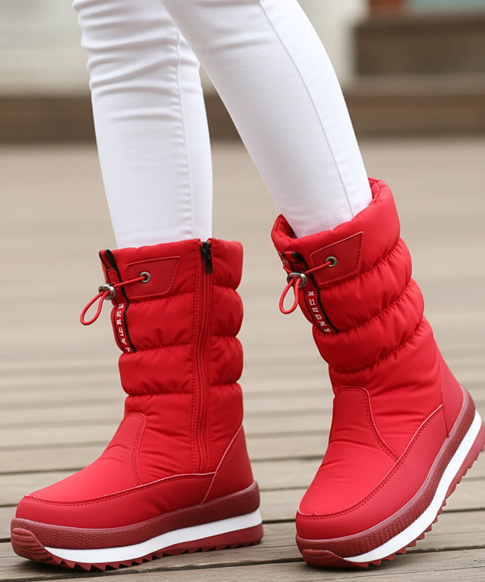 Bota Impermeável Feminina Térmica Acolchoada Pelúcia - Anellimn