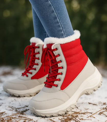 Comprar Bota Impermeável Feminina vermelho Térmica Forrada Antiderrapante para o inverno e neve barato DAFITI
