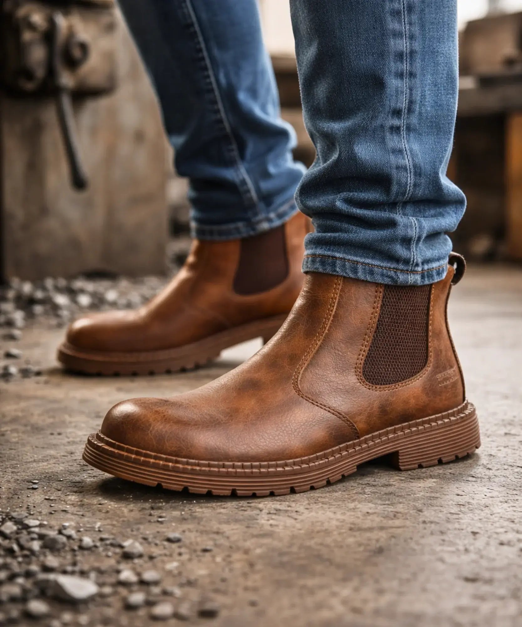 Comprar bota masculina chelsea couro impermeável casual social barato promoção frete grátis