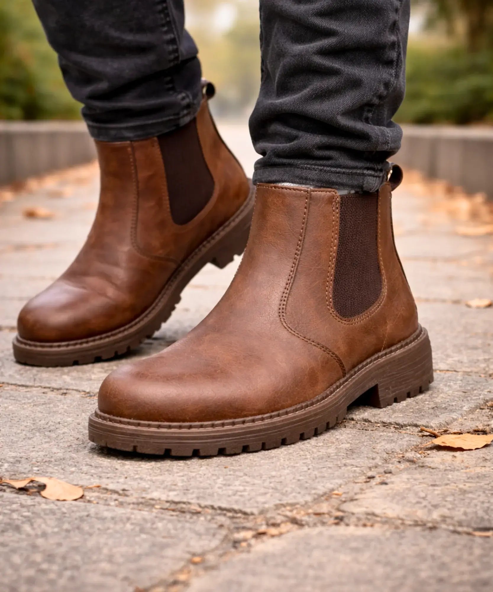 Comprar bota masculina chelsea couro impermeável casual social barato promoção frete grátis
