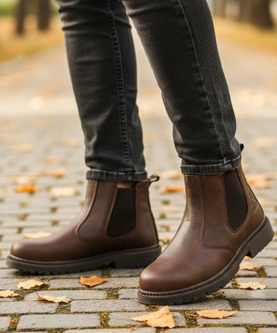 Comprar bota masculina chelsea couro impermeável casual social barato promoção frete grátis