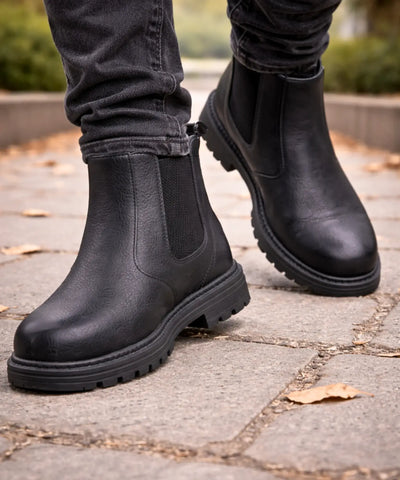 Comprar bota masculina chelsea couro impermeável casual social barato promoção frete grátis