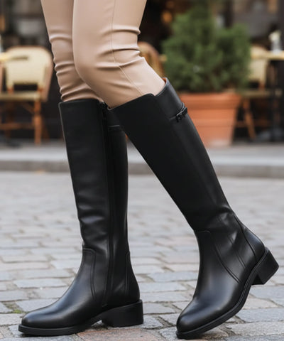 Comprar bota montaria feminina cano alto couro sintético salto bloco fivela decorativa zíper lateral barata AREZZO