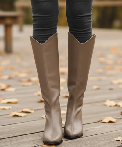 Bota Western Feminina De Couro Cano Longo Montaria | Louis