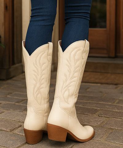Bota Texana Feminina Cano Alto Country Estilosa | Leone