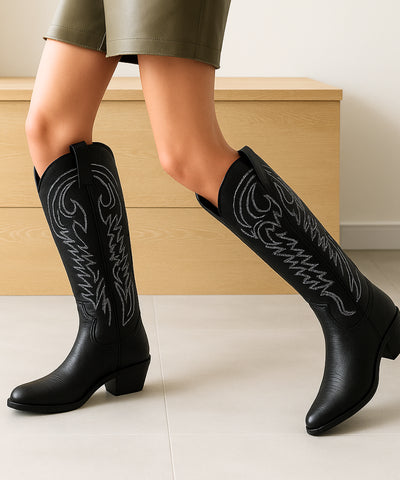 Bota Texana Feminina Cano Alto Country Estilosa | Leone