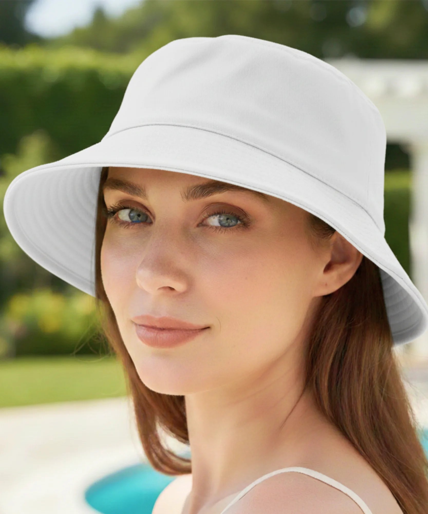 Comprar bucket chapeu dupla face algodão proteção solar unissex casual verão praia barato ou em promoção