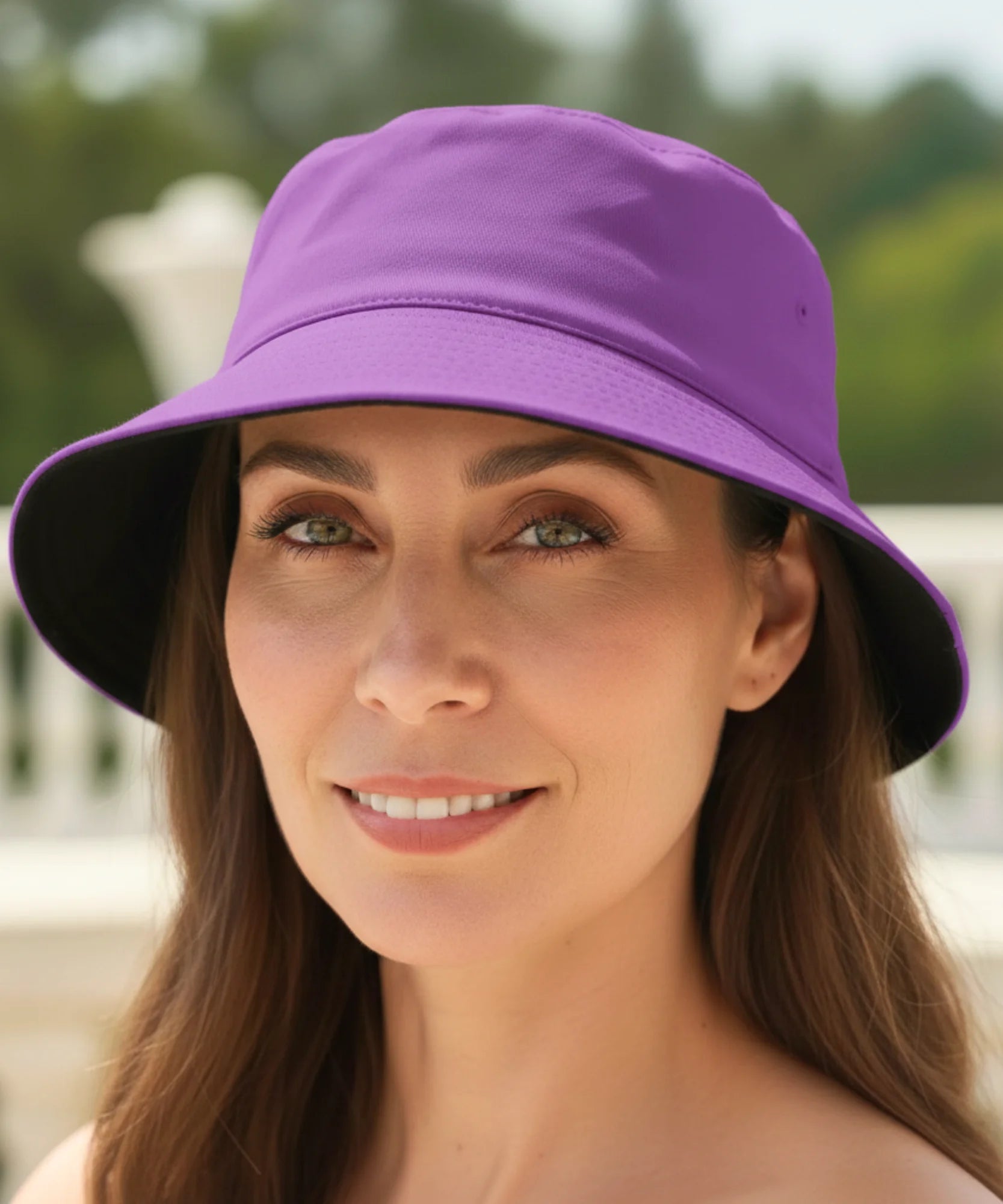 Comprar bucket chapeu dupla face algodão proteção solar unissex casual verão praia barato ou em promoção