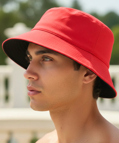 Comprar bucket chapeu dupla face algodão proteção solar unissex casual verão praia barato ou em promoção